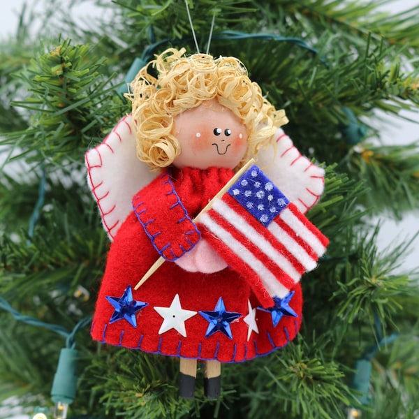 Patriotic Angel Ornament