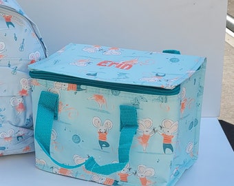 Personalised Mouse Lunch Bag: Embroidered Insulated Cooler