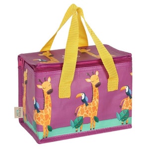 Personalised Giraffe Lunch Bag, Born To Stand Out, Lunch Bag