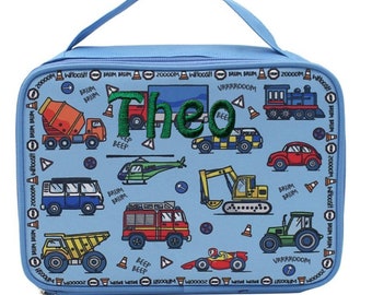 Personalised Vehicles Lunch Bag: Embroidered Cooler Bag