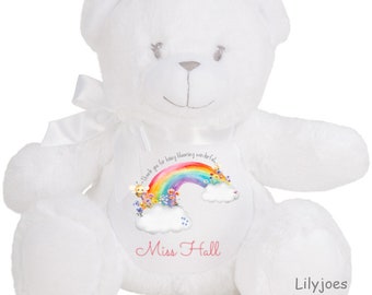 Regalo di ringraziamento personalizzato per l'insegnante Fioritura incredibile Teddy Bunny Leone Giraffa Bradipo Orso Canguro Koala Scimmia Mucca Elefante Morbido peluche