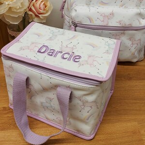 Quality Quick Delivery Personalised Unicorn Kids Lunch Bags Unicorn Dinosaur Safari Sunshine Rainbow Dragon Knights Cooler Bag Lunch Box
