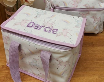 Personalised Unicorn Kids Lunch Bags Cooler Bag Lunch Box