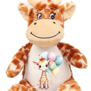 Quick Delivery Personalised Giraffe Teddy Soft Plush Toy Birthday Baby Hello Baby Gift Newborn Gift New Baby Giraffe Teddy Giraffe Toy