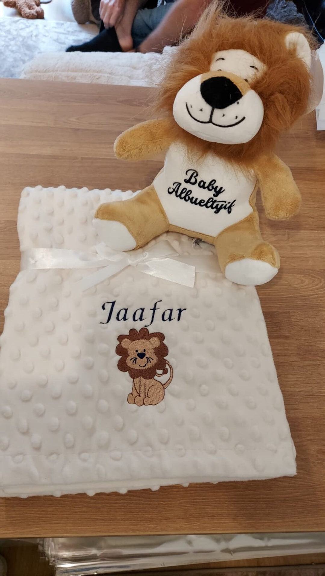 Baby Gift Hamper Set Blanket With Lion Newborn Shower Gift Wrap and ...