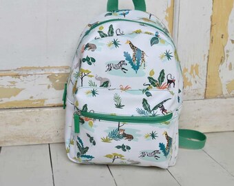 Personalised Safari Wildlife Backpack School backpack Kids Toddler Nursery