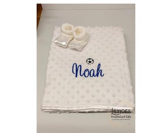 Personalised Baby Blanket: Embroidered Name, Newborn Gift