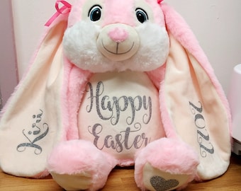 Quick Delivery Personalised Big Teddy soft plush toy gift kids childrens boys girls rabbit birthday baby present