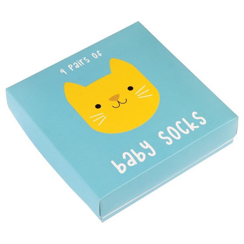 Baby Socks Cat Gift Box Etsy