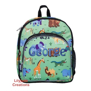 Livraison rapide Sac à dos personnalisé à imprimé animal Safari, sac à lunch pour la rentrée des classes