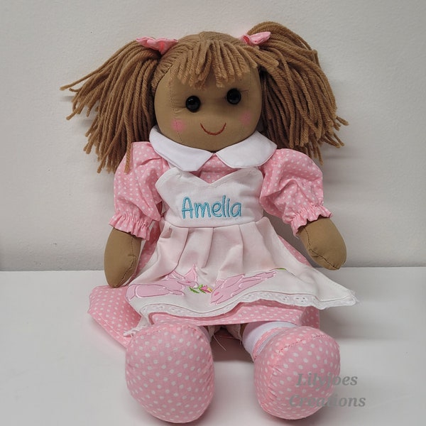 Quick Delivery Personalised Rag Doll Bunny Dress