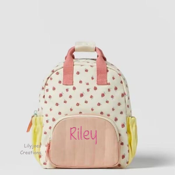 OFERTA ESPECIAL Mini mochila personalizada para niños Mochila para niños Mochila de fresa Mochila escolar para guardería para niños pequeños