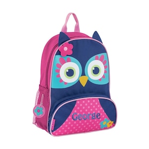 Sac à dos personnalisé hibou rose pour enfant en bas âge, maternelle, retour à l'école préscolaire, préscolaire