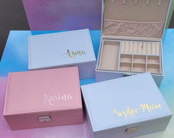 Personalised Large Jewellery Box Girls Gift Gifts For Her Mothers Day Ladies Gift Bridesmaid Gift Mum Gift Nan Gift