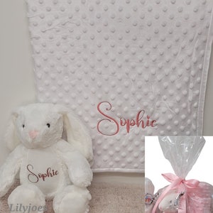 Personalisierte Baby-Geschenk-Set Decke Teddy Neugeborenen Baby-Dusche Inklusive Geschenkverpackung