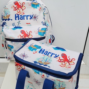 Livraison rapide Qualité personnalisé Sac à dos pirate des mers Sac à lunch Ensemble cadeau Sac pour chambre d'enfant animalier Retour à l'école personnalisé