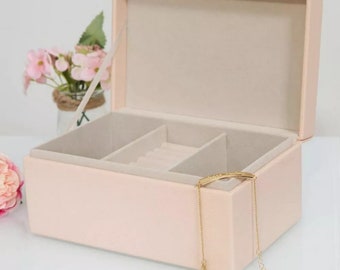 Personalised Large Jewellery Box With Ring Roll, Girls Gift, Gifts For Her, Ladies Gift, Bridesmaid Gift, Mum Gift, Nan Gift, Sister gift