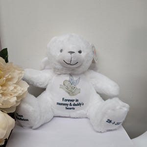 Personalised Baby Loss Memorial Bear: In Loving Memory Gift