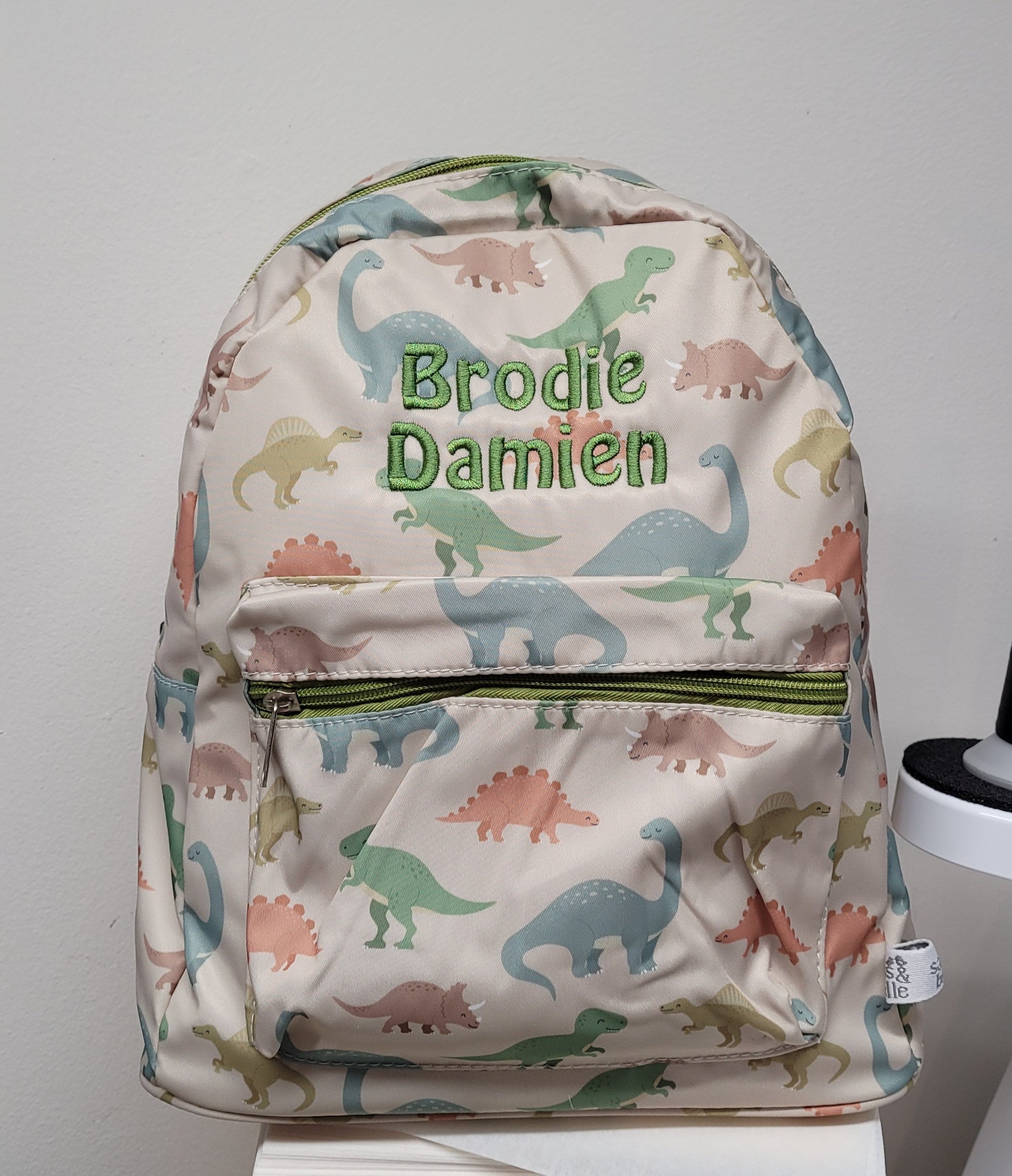Personalised Dinosaur backpack, childrens back pack, kids backpack, desert dinosaur backpack, school backpack,