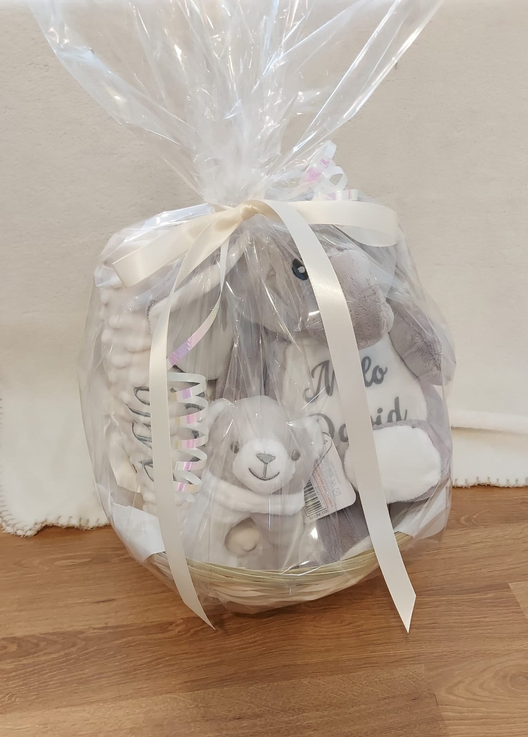Baby Gift Hamper Set Blanket Teddy and Rattle Newborn Shower Gift ...