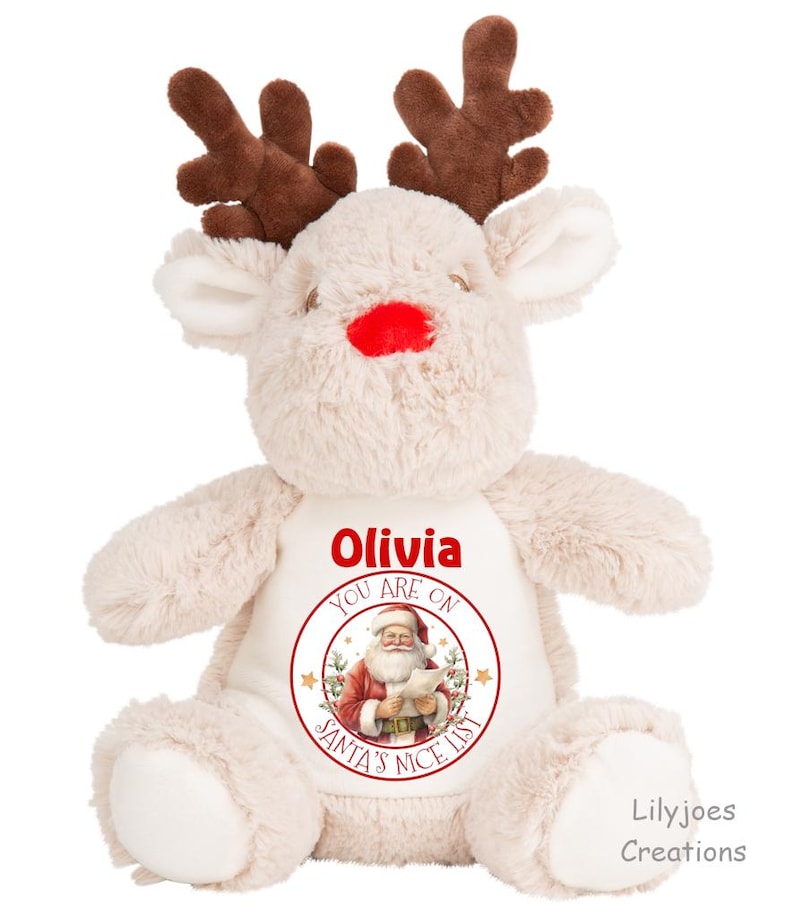 Quick Delivery Personalised Christmas Reindeer Teddy Santa Watch