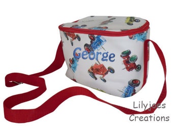 Personalised Vintage Tractor Lunch Bag - Farmyard Kids Bag