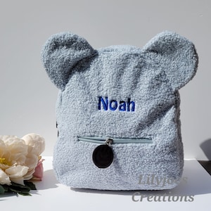 Sac à dos Fluffy Bear personnalisé, sac à dos pour enfants, sac à dos pour enfants, sac à dos d’école maternelle,