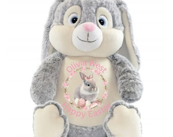 Quick Delivery, Easter Bunny Teddy Personalised Teddy Bear, Soft Toy, New Baby Keepsake Gift