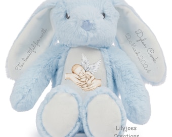 Entrega rápida Oso conmemorativo personalizado de la pérdida del bebé en la memoria amorosa Regalo de duelo Memoria de la pérdida Ángel de peluche en su lugar