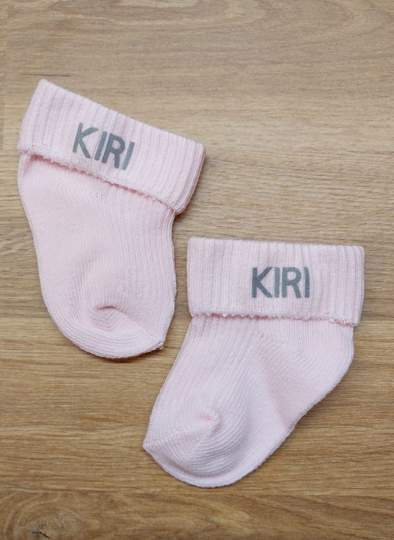 Personalised baby socks coloured baby socks newborn socks Etsy