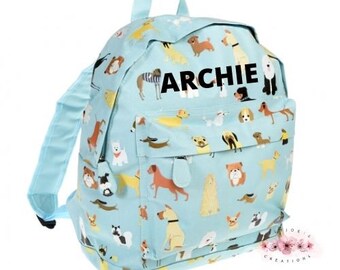 Personalised Mini Dog Backpack Flamingo 