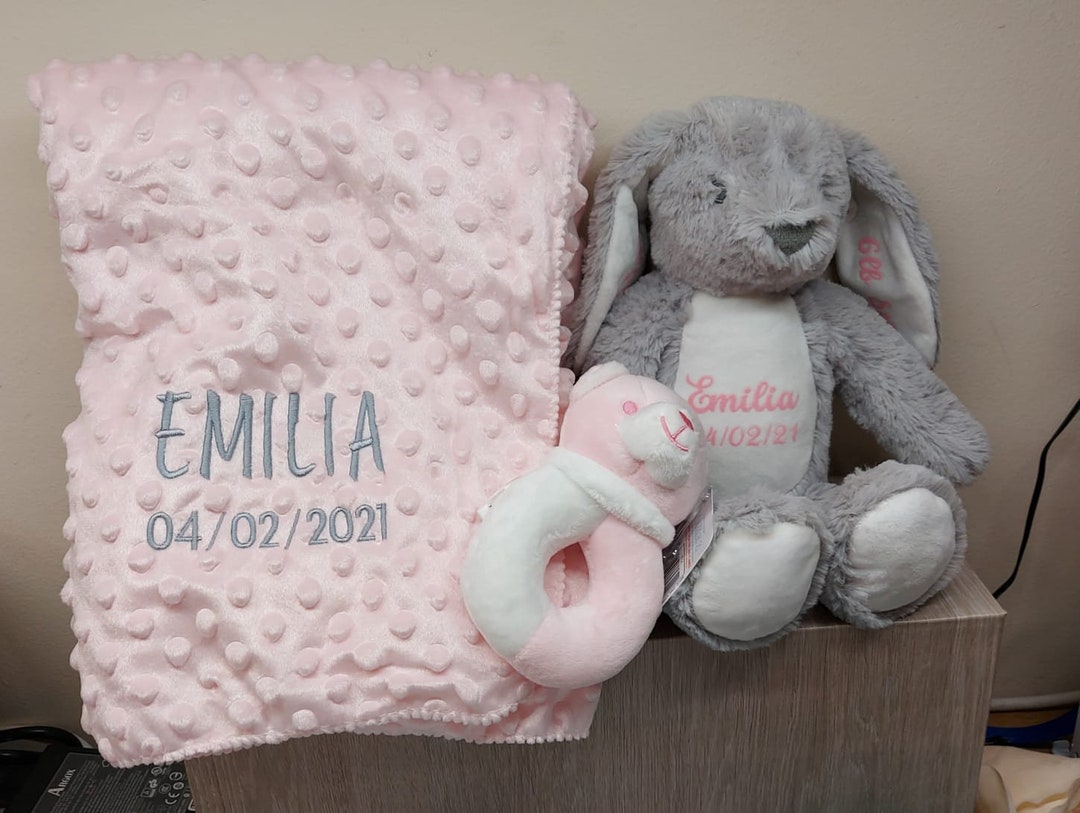 Gift Wrapped Baby Hamper Set Blanket Teddy Rattle Newborn Shower - Etsy