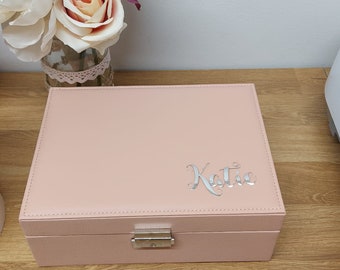 Personalised Large Jewellery Box Girls Gift Gifts For Her Mothers Day Ladies Gift Bridesmaid Gift Mum Gift Nan Gift