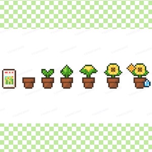 Cute Sunflower Plant Badges | Pixel Art Styled | Twitch Sub / Loyalty / Bit / Cheer Badges