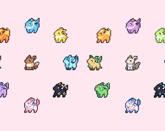 Eevee Pixel Art Etsy Australia