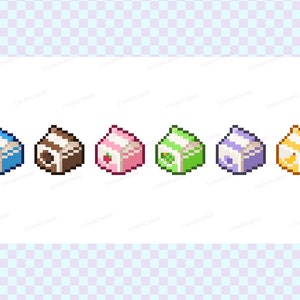 Cute Milk Carton Badges | Pixel Art Styled | Twitch Sub / Loyalty / Bit / Cheer Badges