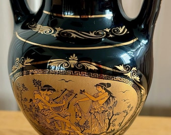 Adis Handmade in Greece 24k Gold Vase and Trinket Dish With Lid - Etsy