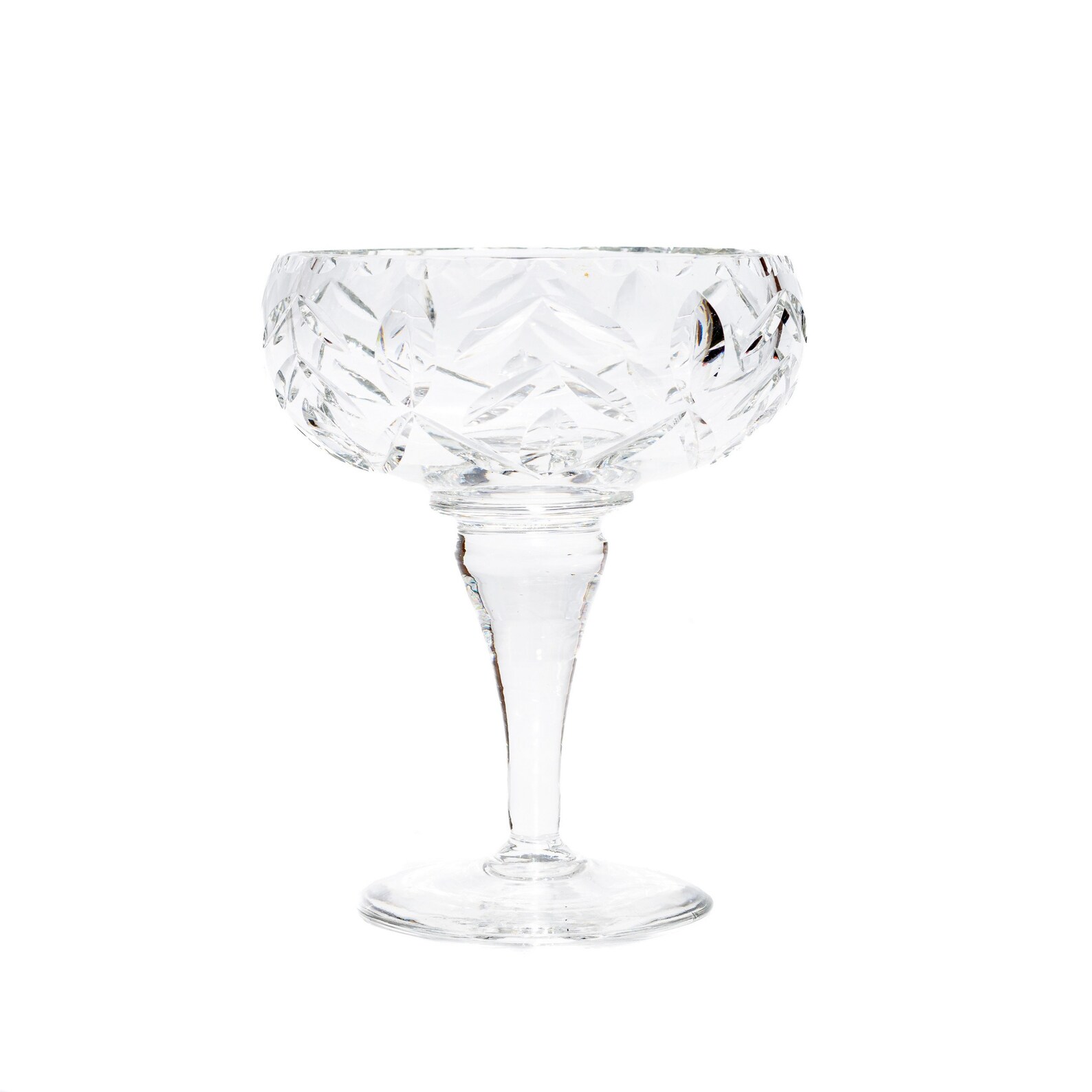 Pair of Stemmed Crystal Bowls Etsy