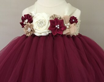 wine colored baby dress