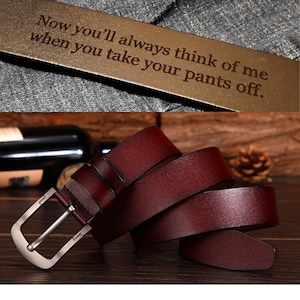 Personalized Leather Belt, Father&#39;s Day Gift, Anniversary gift, Valentines day gift for him, Leather anniversary, to my man, best man gift
