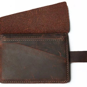 Mini porta-cartão de crédito personalizado, presente de dia dos pais, presente de formatura, carteira de bolso frontal, carteira de couro, porta-cartão de couro gravado