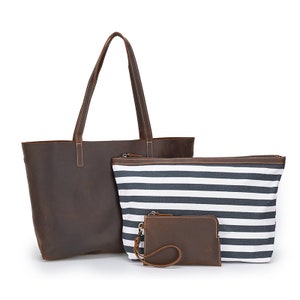Women&#39;s Leather Tote Bag, Personalized Leather Handbag, Purse, Large Tote Bag, Brown Leather Tote, Travel Bag For Women, Leather Bag Women
