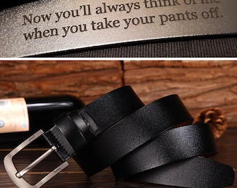 Personalized Belt For Boyfriend, Mens Leather Belt, Engraved Belts for Boyfriend, Boyfriend Gift, Wedding Gifts, Valentines day gift for him