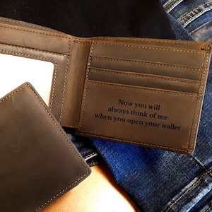 Cartera De Cuero Personalizada, Cartera De Cuero De Vaca Personalizada, Regalo Para El Día Del Padre, Cartera De Cuero De Grano Completo Para Hombres, Billetera Para Hombres, Regalo Para Papá