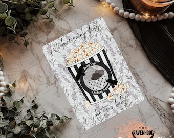 Rainy Day Popcorn Art Print The Ravenhood Kate Stewart Ravenhood Trilogy Merch Triple Falls Bookish We love Rainy days, don't we baby?