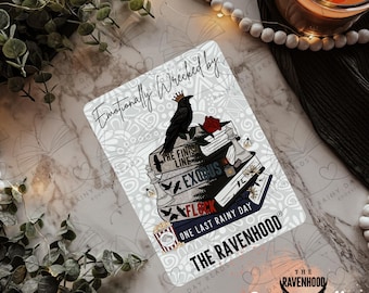 Emotionally Wrecked Art Print The Ravenhood Kate Stewart Trilogy Merch Triple Falls Bookish Dominic King Tobias King Sean Roberts