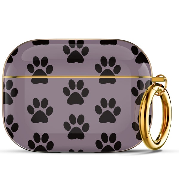 Purple Dog Paw AirPods Case