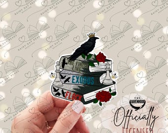 The Ravenhood® Series Book Stack Waterproof Sticker Kindle Sticker Ravenhood Trilogy Kate Stewart Merch
