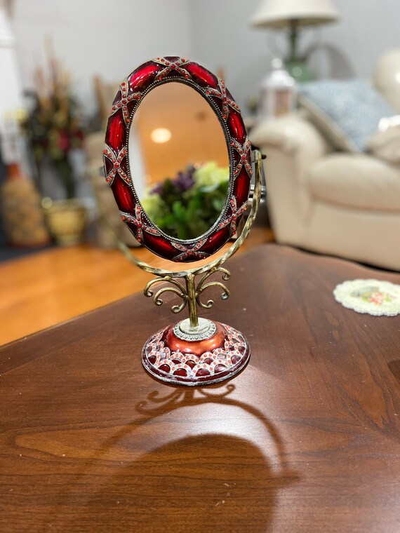 1900 French Standing Mirror Victorian Vanity Mirro