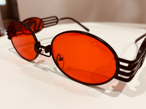 Mens Cartier Sunglasses Red Lens Unisex Cartier Su